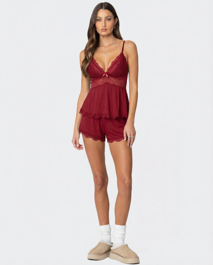 Neraya – Scollatura a V Profonda in Pizzo, Set di Lingerie