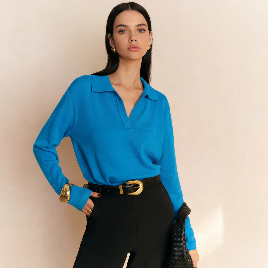 Elyra – Collo a V – Maglia Fine – Maglione