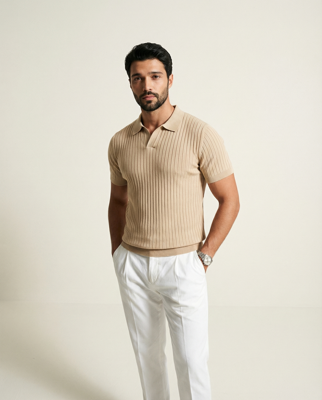 Collo Alto in Maglia Stretch - Polo