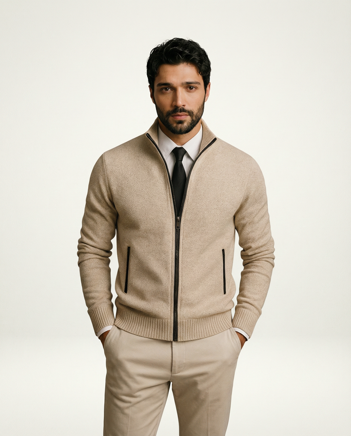 Su Misura Maglia di Lana Merino e Cotone Cardigan