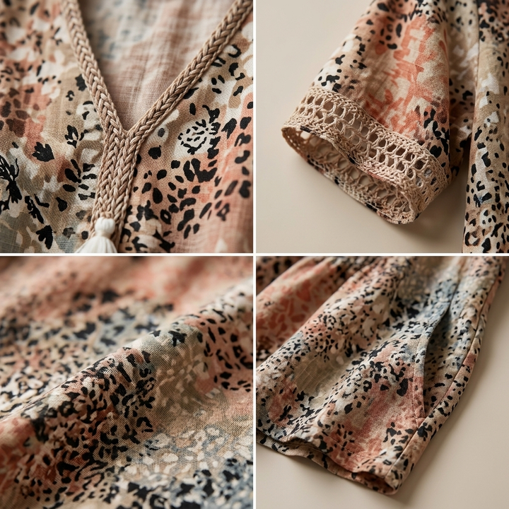 Navira – Linea A Midi in Misto Cotone Abito
