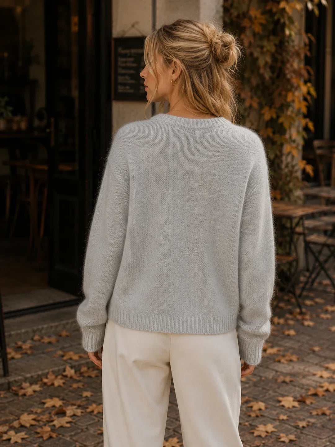 Ilyra – Con Bottoni Frontali in Maglia, Cardigan
