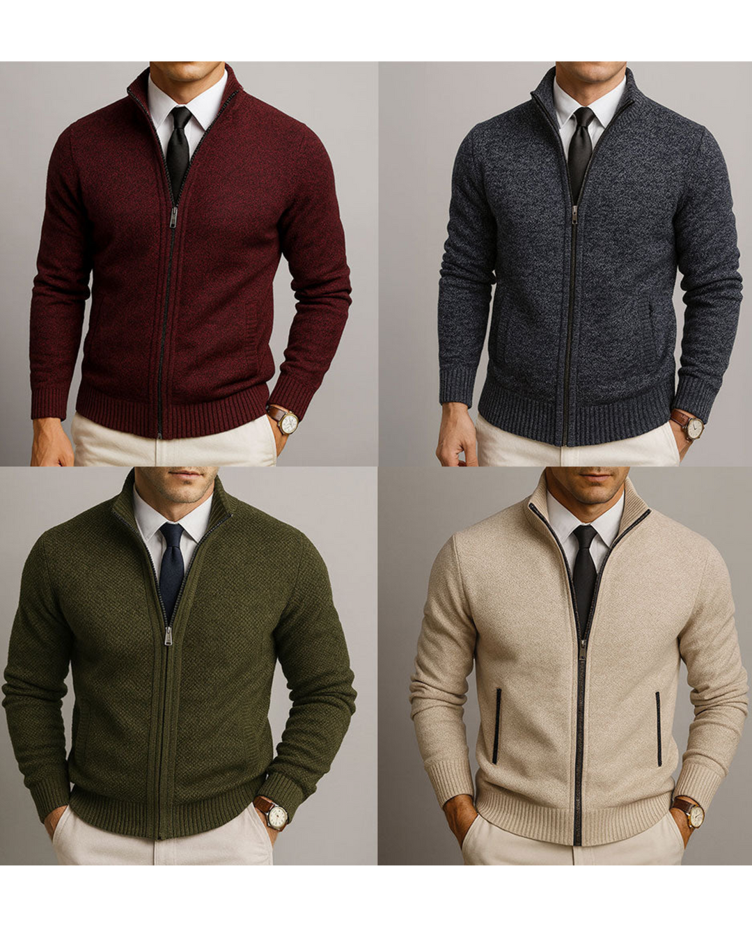 Su Misura Maglia di Lana Merino e Cotone Cardigan