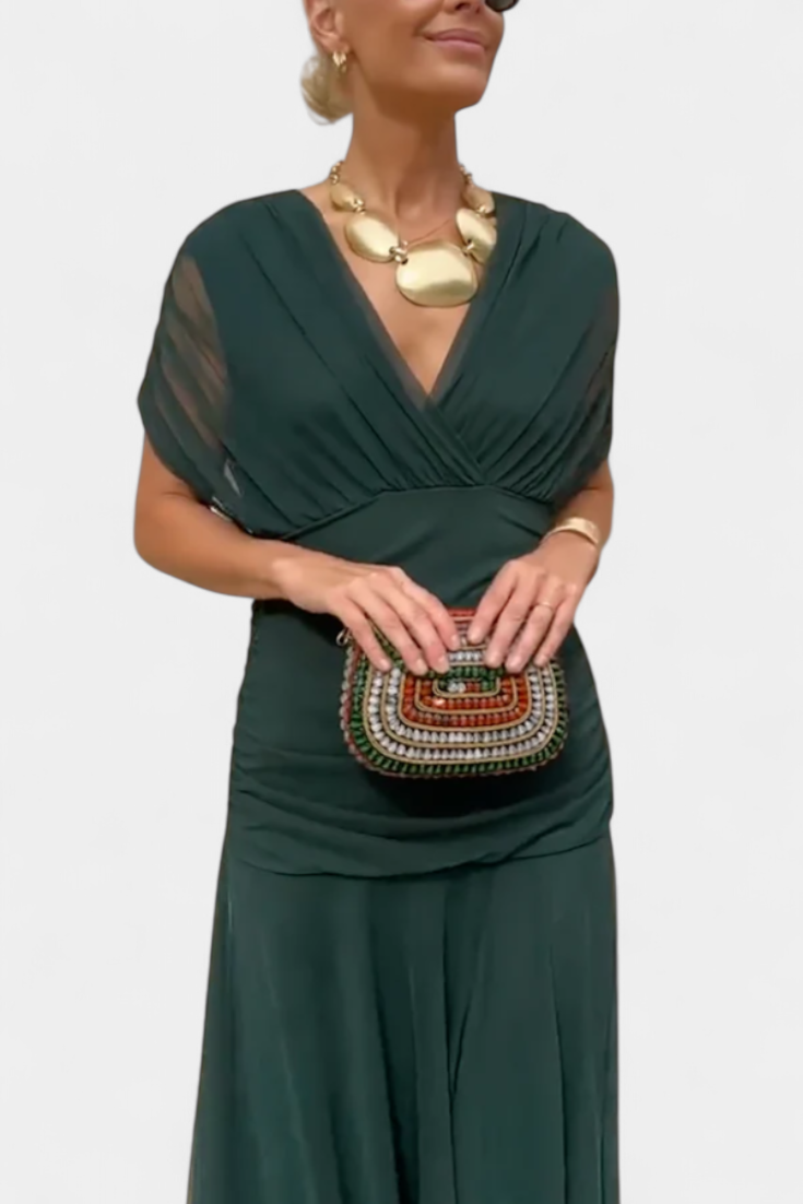 Lavenham - Abito con scollo a V morbido al tatto ed elegante