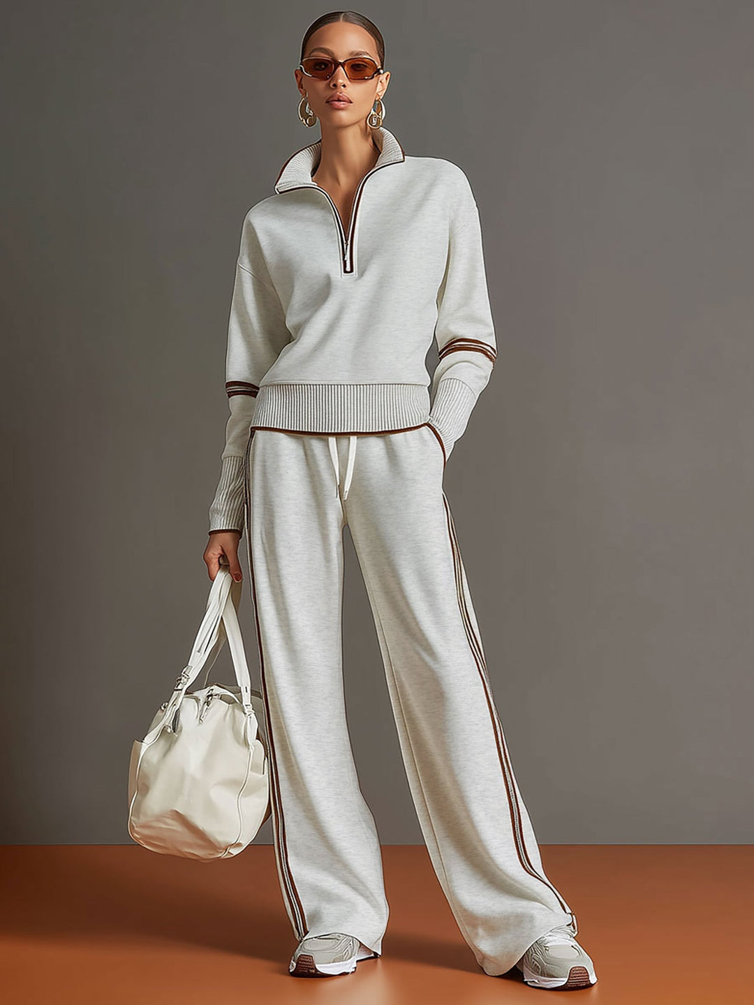Mireva – Completo con Blusa e Pantaloni a Gamba Larga