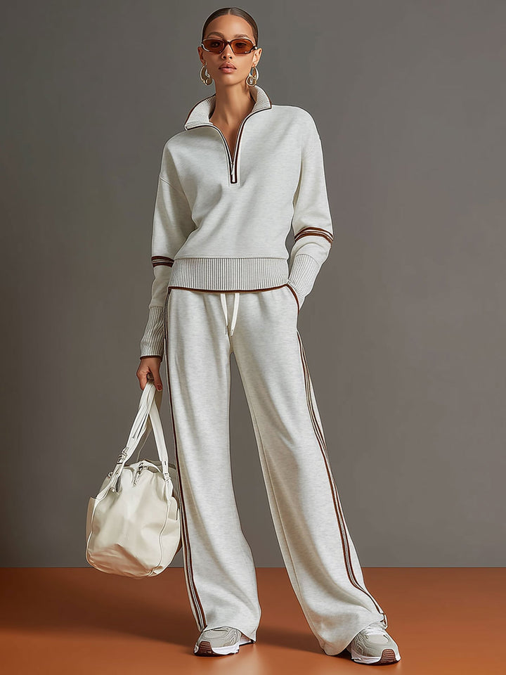 Mireva – Completo con Blusa e Pantaloni a Gamba Larga