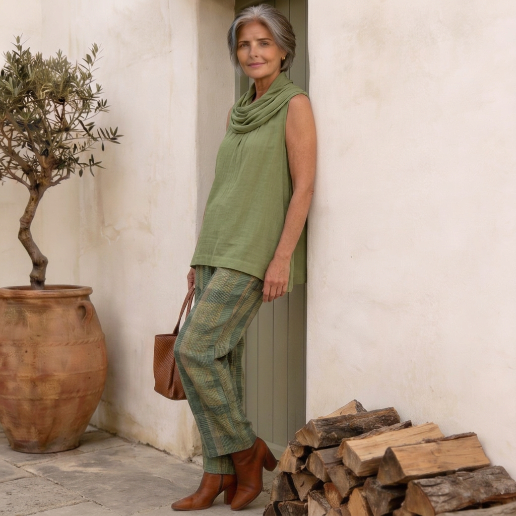 Tavina – A Gamba Larga in Tessuto, Set di Pantaloni