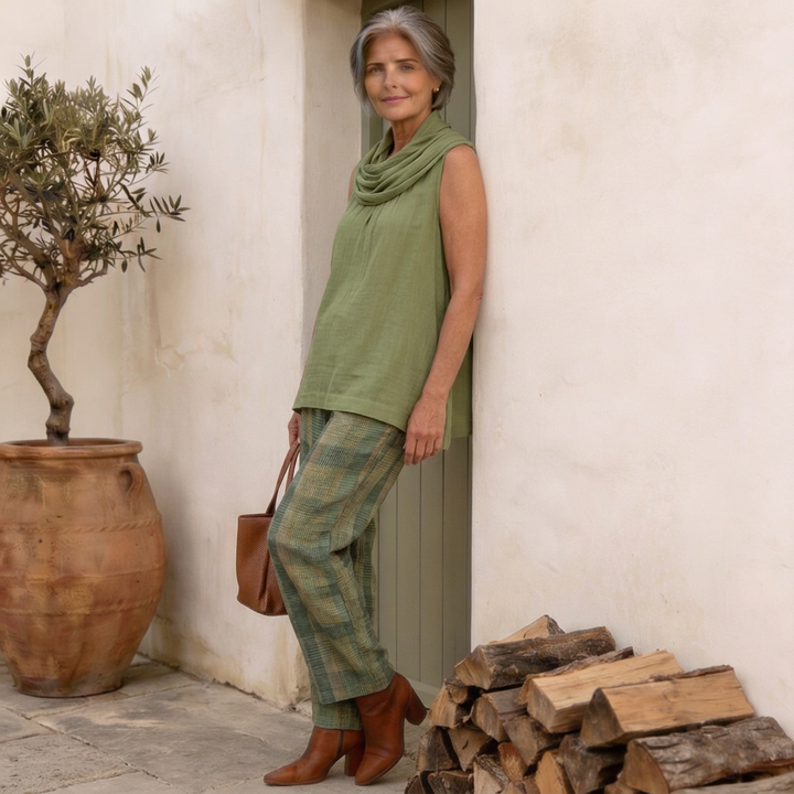 Tavina – A Gamba Larga in Tessuto, Set di Pantaloni