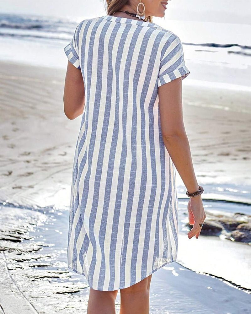 Rivela – A Righe Stile Camicia Abito