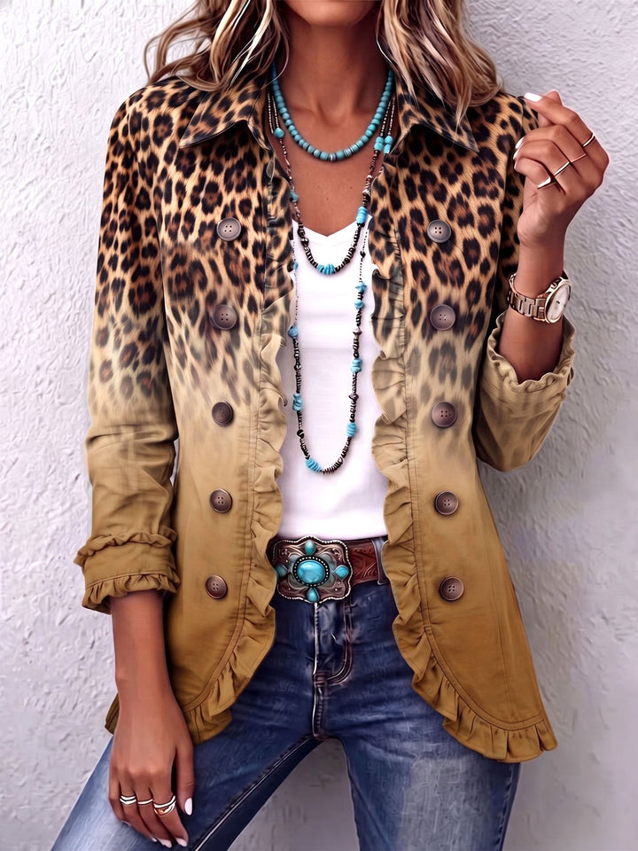 Nivaya – Giacca Blazer a Stampa Leopardata