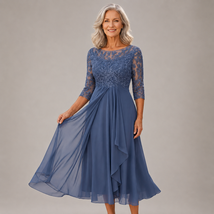 Soreli – Corpino in Pizzo – Chiffon – Abito