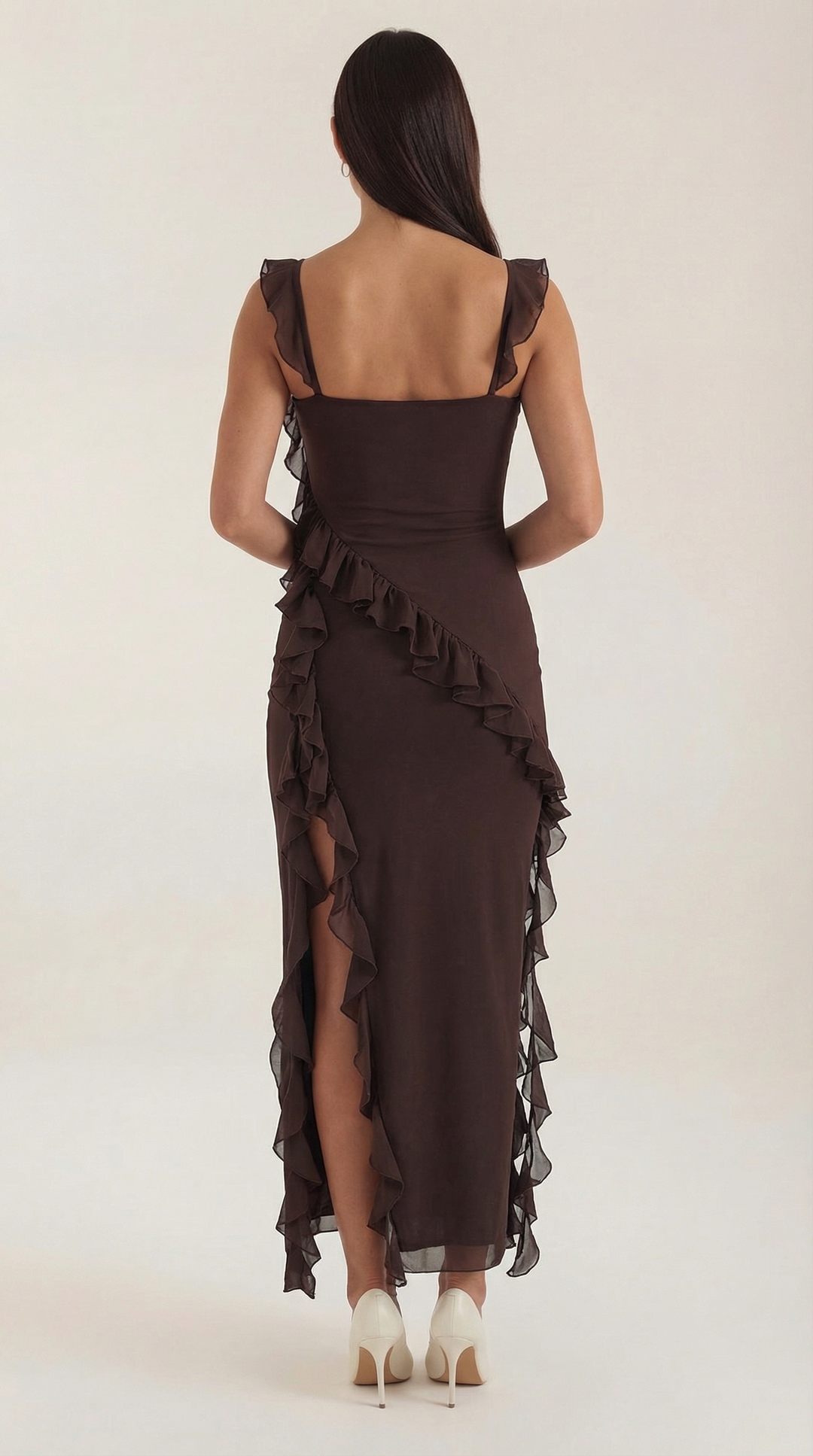 Avenna – Lungo Asimmetrico con Rouches, Abito