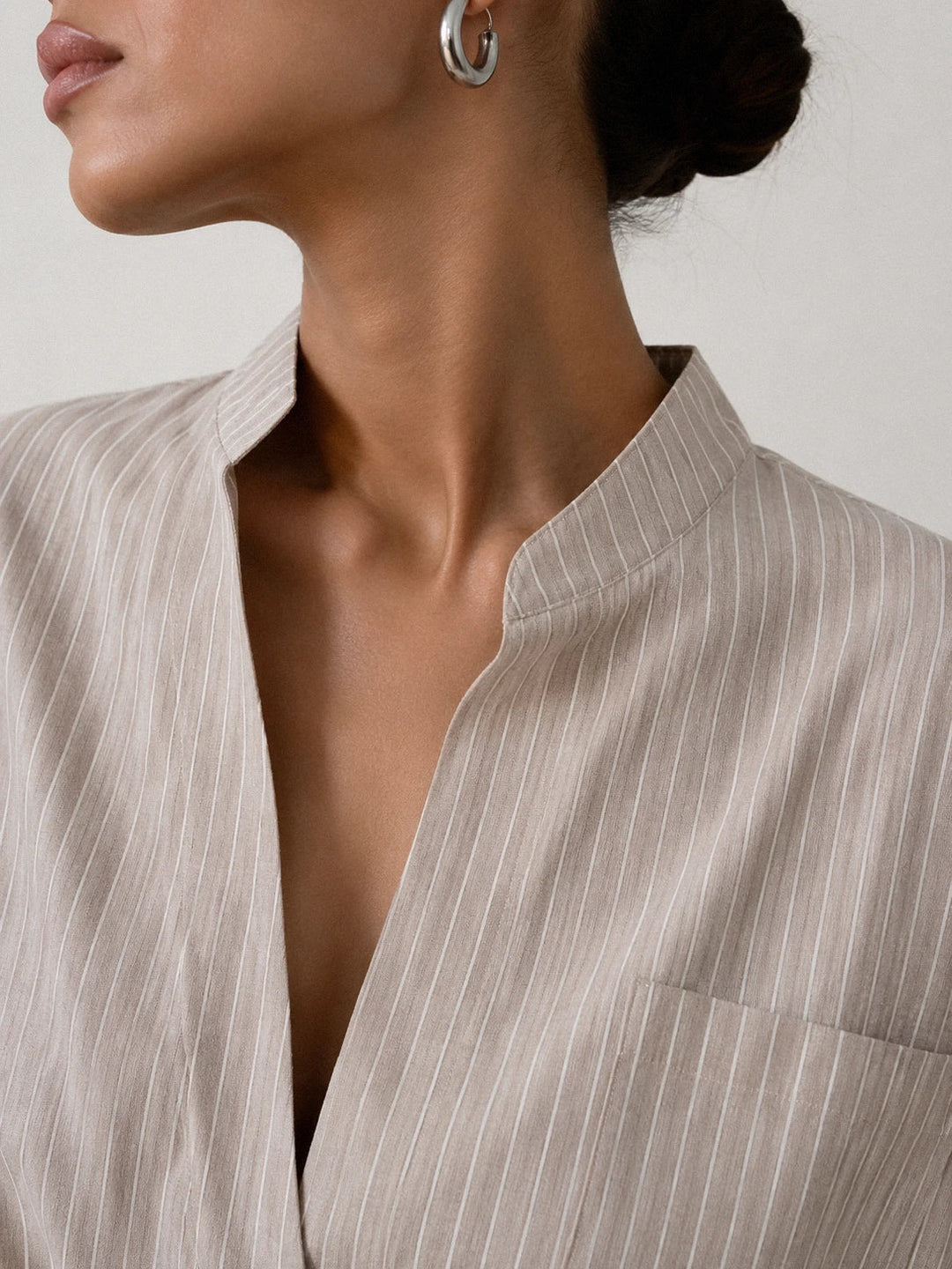 Ivessa – Collo Asimmetrico, Cotone Misto, Camicia