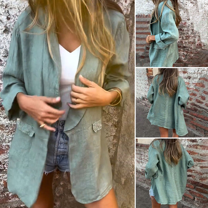 Ilyra – Apertura Frontale – Lino-Cotone – Blazer