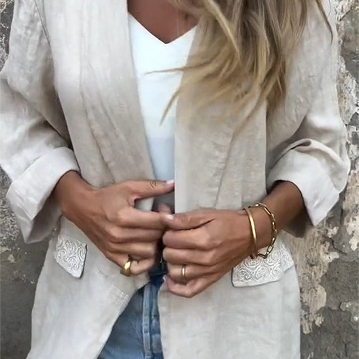 Ilyra – Apertura Frontale – Lino-Cotone – Blazer