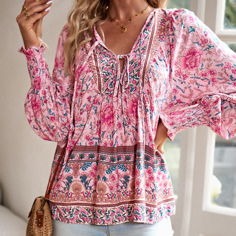 Calira – Collo a V e Laccetti – Cotone – Camicia