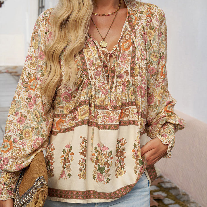 Calira – Collo a V e Laccetti – Cotone – Camicia