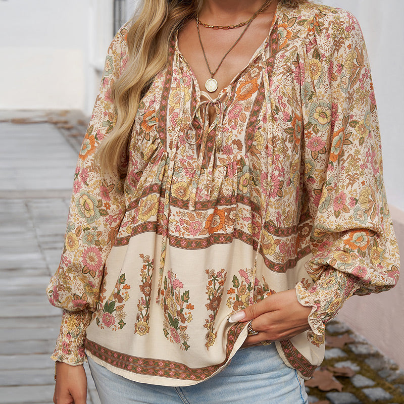 Calira – Collo a V e Laccetti – Cotone – Camicia
