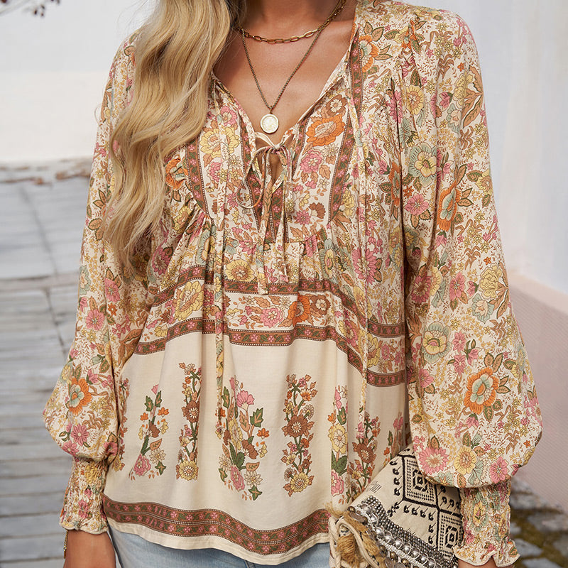 Calira – Collo a V e Laccetti – Cotone – Camicia