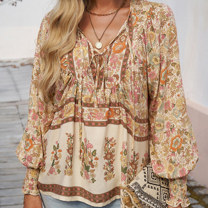 Calira – Collo a V e Laccetti – Cotone – Camicia