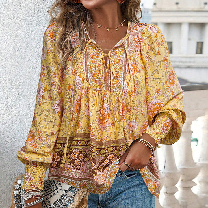 Calira – Collo a V e Laccetti – Cotone – Camicia
