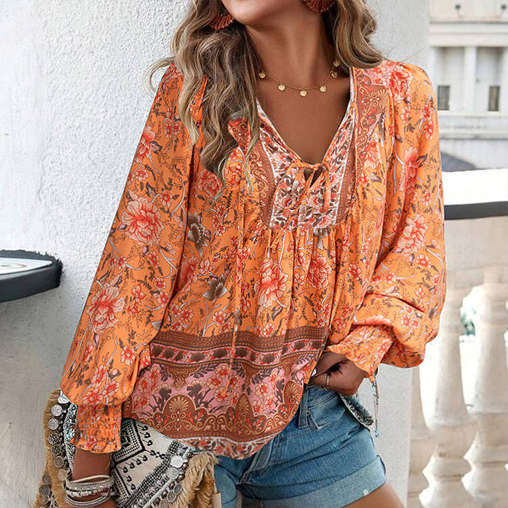 Calira – Collo a V e Laccetti – Cotone – Camicia