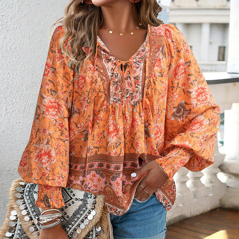 Calira – Collo a V e Laccetti – Cotone – Camicia