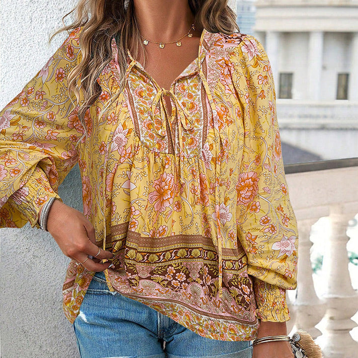Calira – Collo a V e Laccetti – Cotone – Camicia