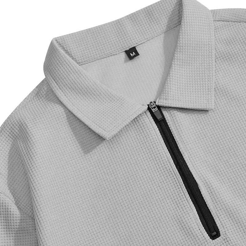 Marlowe - Maglione in maglia a nido d'ape con zip a un quarto