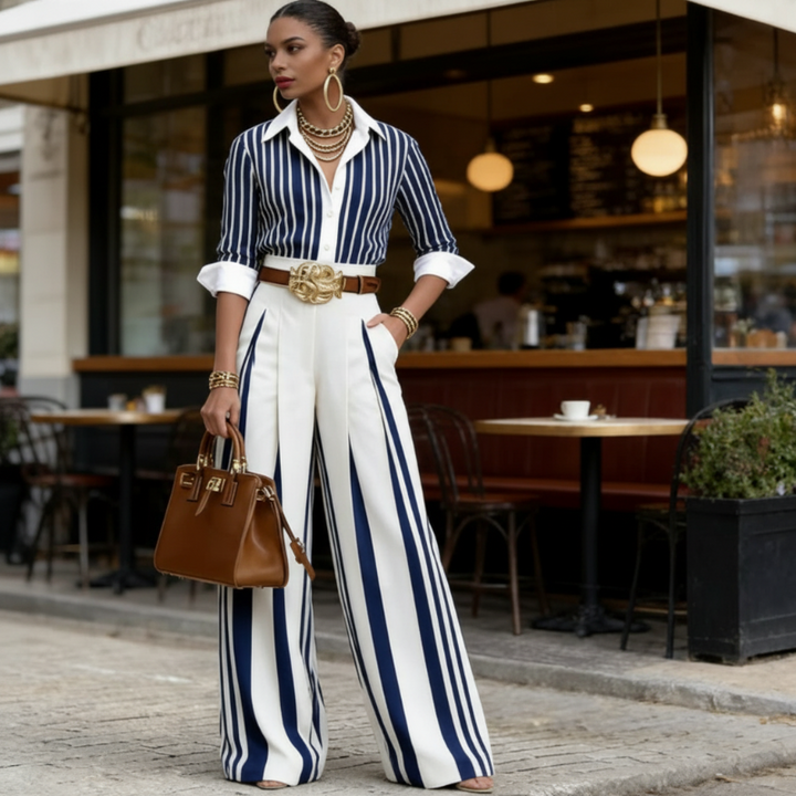 Mireth – Asimmetrico in Misto Lino Top Coordinato