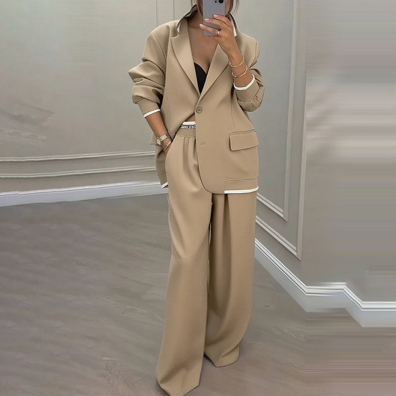 Reniva – Completo Blazer e Pantaloni a Gamba Larga