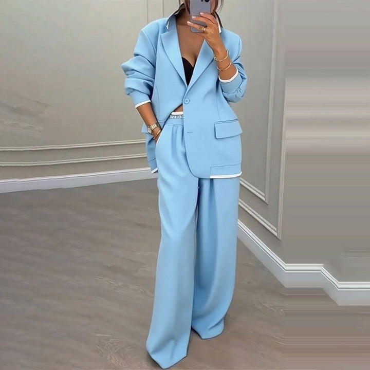 Reniva – Completo Blazer e Pantaloni a Gamba Larga
