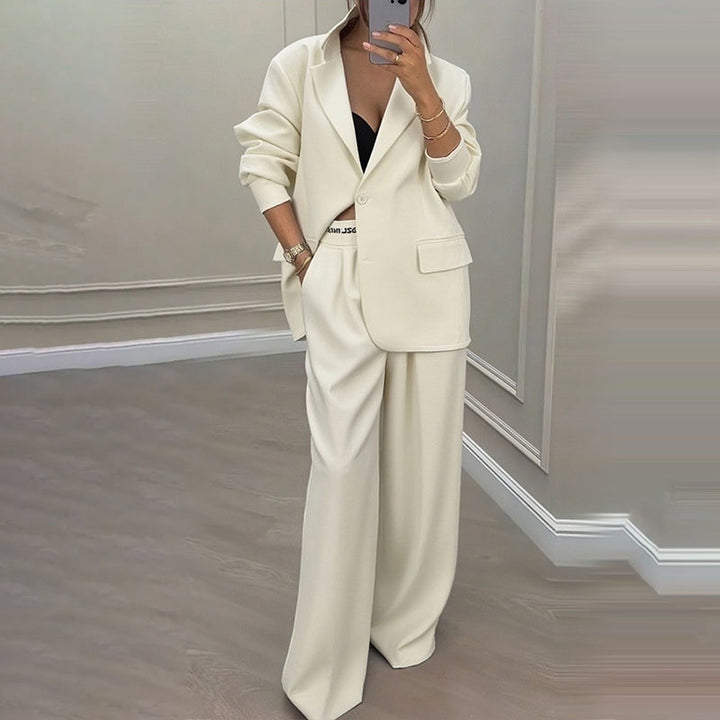 Reniva – Completo Blazer e Pantaloni a Gamba Larga