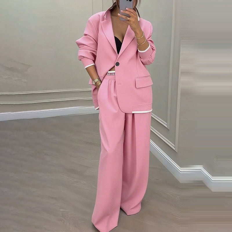 Reniva – Completo Blazer e Pantaloni a Gamba Larga