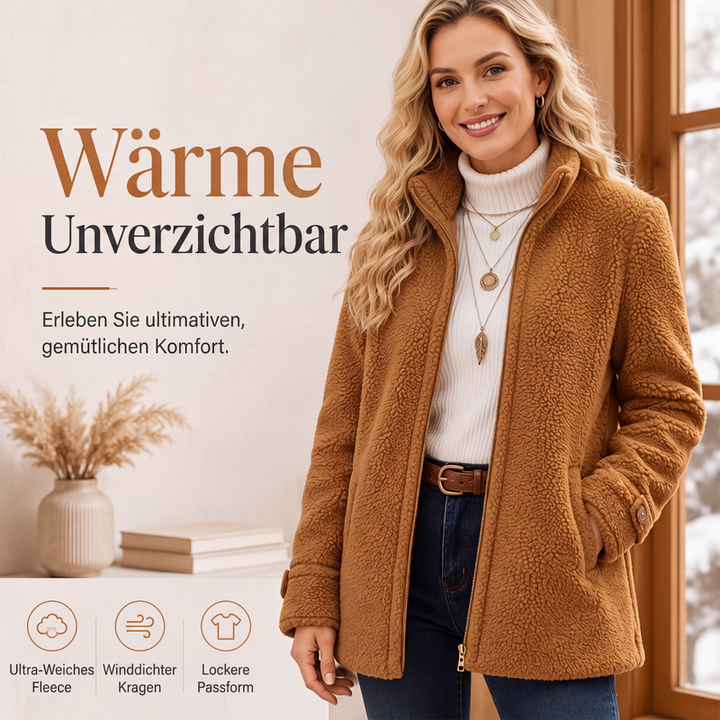 Rylena – Con Collo Alto in Pile Sherpa, Giacca