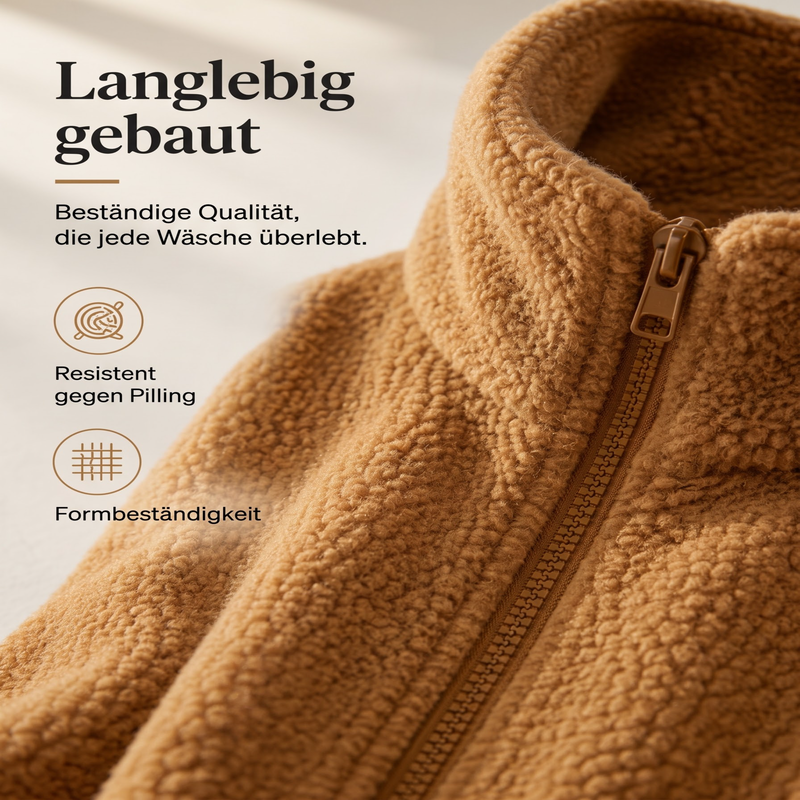 Rylena – Con Collo Alto in Pile Sherpa, Giacca