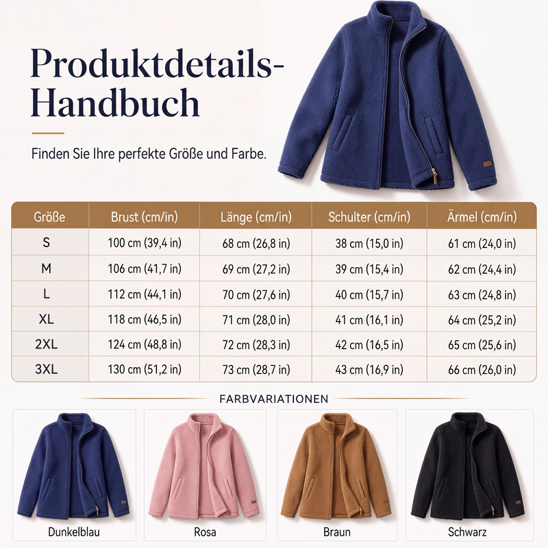 Rylena – Con Collo Alto in Pile Sherpa, Giacca