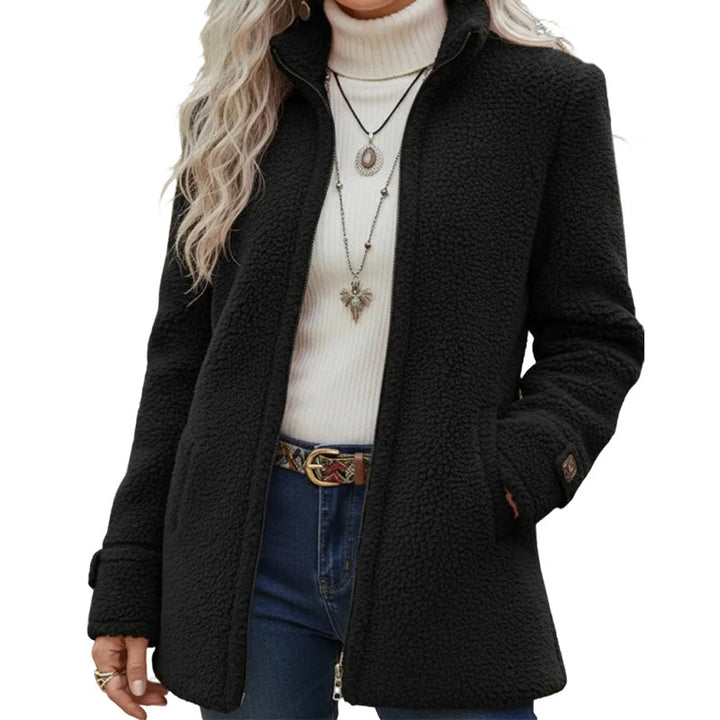Rylena – Con Collo Alto in Pile Sherpa, Giacca