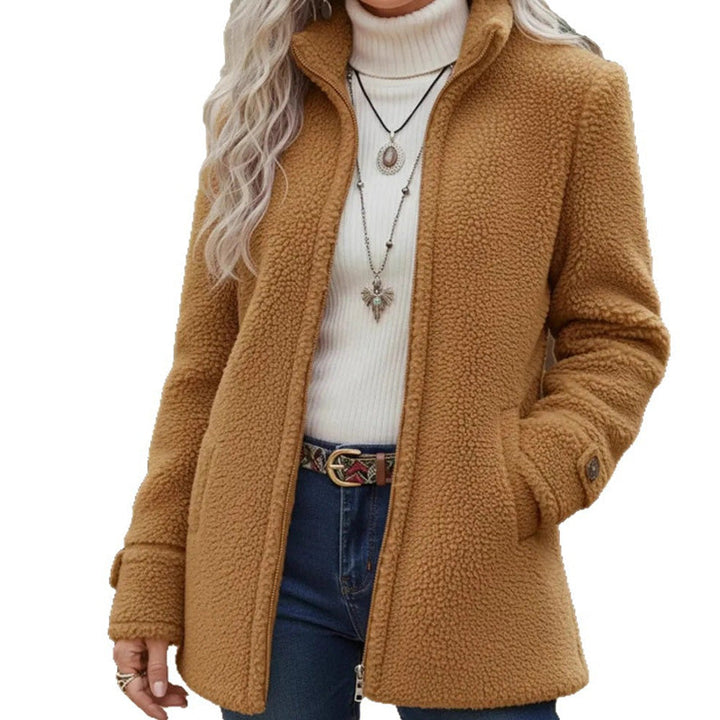 Rylena – Con Collo Alto in Pile Sherpa, Giacca