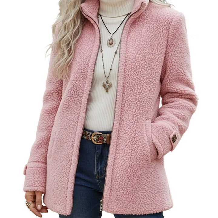 Rylena – Con Collo Alto in Pile Sherpa, Giacca
