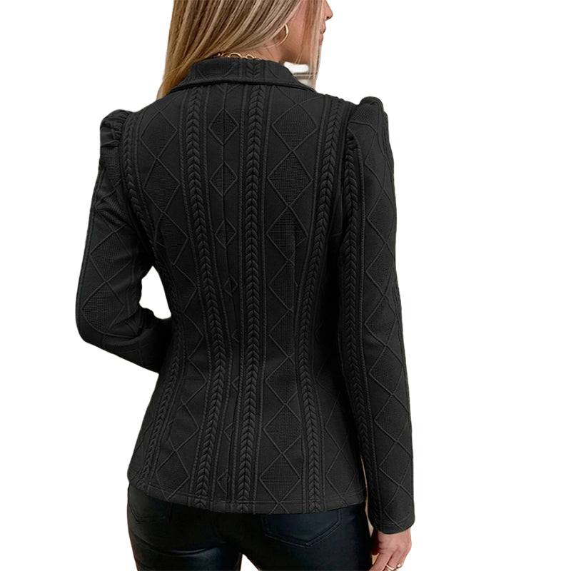 Vesara – Vita Sciancrata a Motivo Geometrico, Blazer